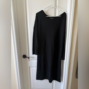 Banana Republic Lambswool Cashmere Blend Black Long Sleeve Sweater Dress Large